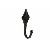 Pack of 2 Metal Decorative Diamond Tieback Hooks for Curtains (Black)