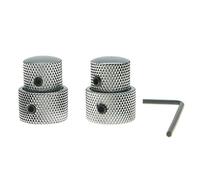 Pack of 2 Metal Dual Concentric Stacked Control Knobs for Electric Guitar Bass Chrome