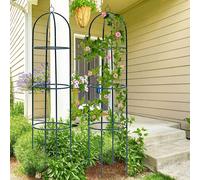 (Pack of 2) Metal Garden Obelisk Garden Tower Plant Frame For Climbing Plants