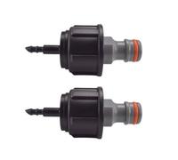 Pack Of 2 Micro Pipe To Garden Hose Joiner Adaptor Irrigation Fitting