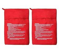 Pack of 2 Microwave Potato Cooker Bag- Potato Cooker Pouch, Perfect Potatoes Just in 4-6 Minutes -Red