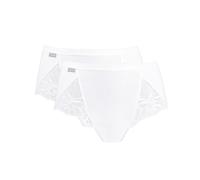 Pack of 2 Midi Knickers in Cotton and Lace White
