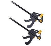 Pack of 2 Mini Ratchet Speed Clamps | 100mm 4" Quick Release Trigger Vice Grips | Reversible Rapid Bar Spreaders