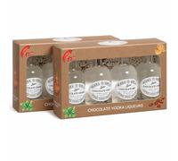Pack of 2 - Miniature 4 Bottle Chocolate Vodka Liqueurs Box 25% ABV 200ml