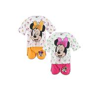 Pack of 2 Minnie Mouse Tropical Kids T-Shirt & Shorts Set White