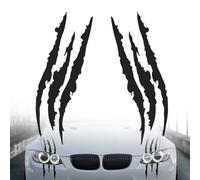 Pack of 2 Monster Claw Stickers, Bonnet Sticker, Anti-Scratch Monster Energy Sticker, Scratch Car, Eyebrow Headlight Car Sticker, Tuning, Claws, Waterproof Vinyl for Decoration, Car Accessories
