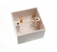 Pack Of 2 Moulded Pattress Surface Mount Back Box Single 1 Gang 47Mm
