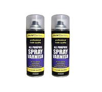 Pack Of 2 Multipurpose Clear Gloss Varnish Spray 250 ML Waterproof Car Auto Boat Craft Aerosol Spray Can Bottle