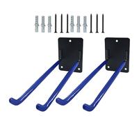 Pack of 2 Multipurpose Iron Garage Storage Hooks Wall Mounted Long Hangers for Heavy Garden Tools Equipment Heavy Duty Hooks for Ladder Storage