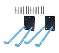 Pack of 2 Multipurpose Iron Garage Storage Hooks Wall Mounted Long Hangers for Heavy Garden Tools Equipment Heavy Duty Hooks for Ladder Storage