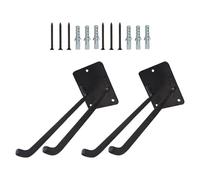 Pack of 2 Multipurpose Iron Garage Storage Hooks Wall Mounted Long Hangers for Heavy Garden Tools Equipment Heavy Duty Hooks for Ladder Storage