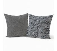 Pack of 2 Navy Blue Simple Cushion Covers 20x20in Square Super Soft Decorative Pillow Cases, Durable & Machine Washable with Invisible Zipper Cushion Covers for Living Room Sofa Home Decor P-J-2344