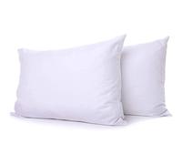 E4Emporium Luxury Polycotton Hollowfibre Non-Allergenic Pillows - Hotel Quality Polyester Pillow Pair, Hypoallergenic Case, Soft Sleeping Bed Pillows - Pack of 2 Pillows