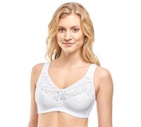 Susa Women's Non-Wired Bra 7931 - Pack of 2, Cotton, Size 42E - White/Black