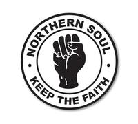 Pack of 2 Northern Soul Round Circle Car Van Lorry Vinyl Self Adhesive Stickers 97mm by 97mm Each