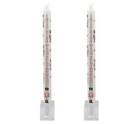 Pack of 2 Nutcracker Soldier Advent Dinner Candles | Numbered Christmas Countdown Taper Candles | Regular Size - 29cm