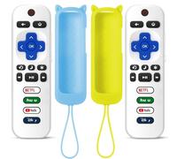 (Pack of 2) ONEBOM Replacement Remote for Roku TV with Soft Protective Silicone Cover(Glow in The Dark), Universal Remote for TCL/Hisense/Sharp/Onn/Element/Philips Roku Smart TV