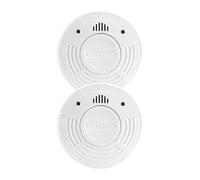 Pack of 2 Optical Smoke Detectors 85dB with Test Button and Silence Function