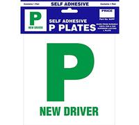 Pack Of 2 P Plate New Driver Green Self Adhesive Pair Just Passed for Car Van