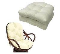 Pack Of 2 Padded Chair Cushions Of 48 X 48 Cm, Ideal Chair Cushion For The Decoration Of Terraces, Dining Rooms And Gardens chair cushion(White)