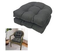 Pack Of 2 Padded Chair Cushions Of 48 X 48 Cm, Ideal Chair Cushion For The Decoration Of Terraces, Dining Rooms And Gardens chair cushion(Gray)