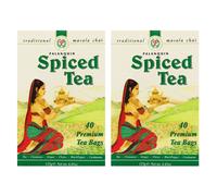 (Pack of 2) Palanquin Spiced Tea 40 Tea Bag, Spiced Tea Bags, Masala Chai Tea Bags, Tea Masala Powder, Organic Spiced Tea