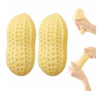 Pack of 2 Peanut Squishy Anti-Stress Ball, Soft Peanut Squishy Fidget Toy for Adults and Children, Squeeze Toy with Slow Rising Effect, Sensory Stress Relief Toy for Office School