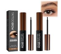 Pack of 2 Peel-Off Tint Balm for Eyebrows, Peel-Off Gel Eyebrow Powder Eyebrow Colour 3D Hair Structure Effect Shapes & Pigmented, 1 Minute Eyebrow Colour for Natural Fullness (Light Brown)