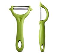 Pack of 2 Peelers 14.5 x 7.5 cm Stainless Steel Potato Peeler Vegetable Peeler Universal Peeler for Fruit and Vegetables (Green)