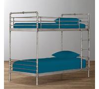 Pack of 2 Percale Bunk Bed Fitted Sheet 2ft 6" (76cmx190cm) Bunk Bed Size Super Soft Luxury Non Iron Easy Care Fitted Bedding Sheet 25CM Deep Pockets Bed Sheet (2, Teal)
