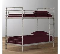 Pack of 2 Percale Bunk Bed Fitted Sheet 2ft 6" (76cmx190cm) Bunk Bed Size Super Soft Luxury Non Iron Easy Care Fitted Bedding Sheet 25CM Deep Pockets Bed Sheet (2, Wine)