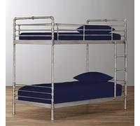Pack of 2 Percale Bunk Bed Fitted Sheet 2ft 6" (76cmx190cm) Bunk Bed Size Super Soft Luxury Non Iron Easy Care Fitted Bedding Sheet 25CM Deep Pockets Bed Sheet (2, Navy)