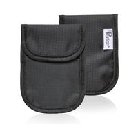 Pack of 2 Periea Car Key Security Pouch - Anti Theft RFID Signal Blocking Case - Faraday Pouches - Certified (Black)