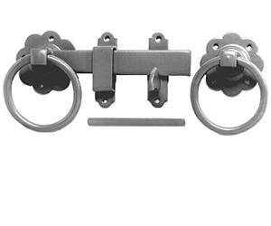 Pack of 2 Perry™ 125mm 5" Plain Ring Handled Gate Latches Zinc Plated