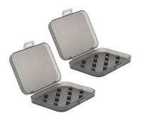 Pack of 2 Pieces Portable Headphone eartips case Silicone IEM Eartip Cap Storage Box for 4mm - 6mm Memory Foam Eartips Earbud Replacement Tips Dustproof Case (Transparent Black)