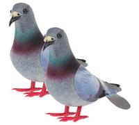 Pack of 2 Pigeon Figure Polystyrene Figure Bird Garden Dove Shape Model Bird Polystyrene Ball Decorative Birds for DIY Theme Party Decoration