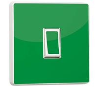 Pack of 2 Plain Green Light Switch Sticker Vinyl Cover Skin Decal by stika.co [Generic Single]