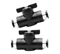 Pack of 2 Pneumatics Round Valves Quick Connection Fittings for Efficient Air Flows Controlled in Compress Air Systems Push to Connect Fittings