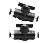 Pack of 2 Pneumatics Round Valves Quick Connection Fittings for Efficient Air Flows Controlled in Compress Air Systems Push to Connect Fittings