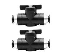 Pack of 2 Pneumatics Round Valves Quick Connection Fittings for Efficient Air Flows Controlled in Compress Air Systems Push to Connect Fittings