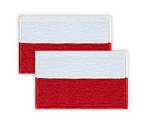 Pack of 2 Poland Patch, 5 × 8 cm Embroidered Applique Polish Patches with Hook Back Tag for Cloth Bag Trousers Backpack Cap Baseball Cap Patch Poland