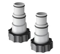 Pack of 2 Pool Hose Adapter A for Intex Pools, Hose Conversion Adapter for Diameter 32 and 38 mm Pool Hose, Pool Hose Connector for Pumps with Thread Connection and Piston Valve