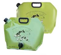 Pack of 2 Portable Water Bag, 8 L Collapsible Water Container with Outlet Tap, Foldable Water Canister with Tap, Wide Opening, Lightweight and Robust, Foldable Water Bottle for Camping, Hiking