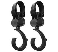 Pack of 2 Pram Hooks for Changing Bags, Pram Hooks, Bag Hooks, Trailer for Pushchairs in Universal Fit, Practical Pram Accessories