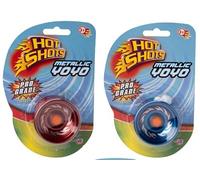 Pack of 2 Premium Metallic Yo-Yo Set for Kids Beginner - High-Performance Yo-Yos for Tricks and Play, Party Bag Fillers - Responsive Yoyo Balls 3+