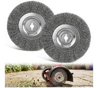 Pack of 2 Premium Stainless Steel Brushes for Einhell Joint Cleaner Battery, Robust Replacement Brush Steel Silver