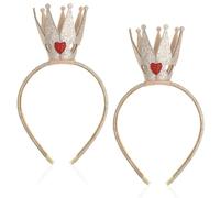 Pack of 2 Princess Crown Women's Gold Crown Headband Birthday