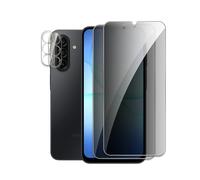 Pack of 2 Privacy Screen Protectors for Samsung Galaxy A17 with 2 Camera Tempered Glass Screen Protectors, Anti-Spy Protective Glass, 9H Hardness, Anti-Scratch, Anti-Oil, Anti-Bubble, Easy