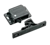 Pack of 2 - Product C3 Series Passivated Plastic Grabber Catch Side Mount Concealed Push-to-Close Latch with Black Spring, 44N Pullup, Color Black, Southco - C3-810-P