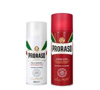 Pack of 2 Proraso Shaving Foam 400ml Sensitive Green & Oatmeal +Sandalwood 300ml